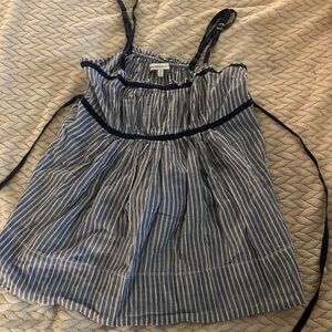 Abercrombie & Fitch Navy and White babydoll top